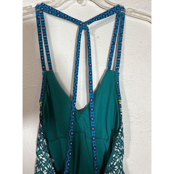 Cole of California One Piece Geometric Sunburst Wrap Swimsuit Floral Womens Sz 8 - Picture 6 of 11